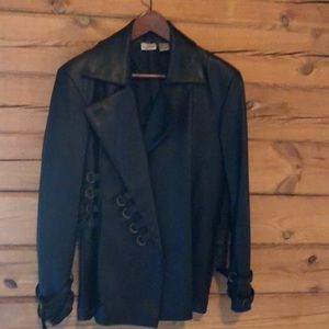 Vegan leather coat